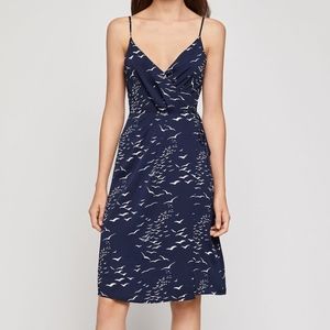 NWT BCBGeneration Printed Satin Surplice Dress sz4